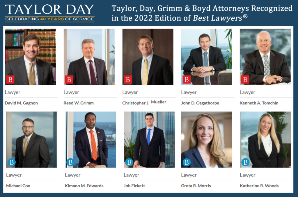 The Best Lawyers in America® Taylor, Day, Grimm & Boyd