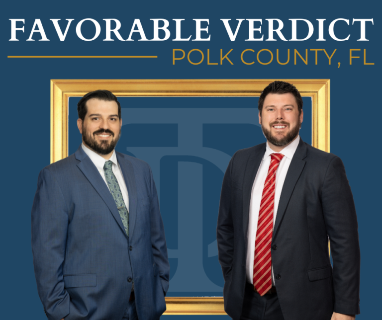 John Kessenich and Nicholas Bussé recently obtained a favorable verdict for clients in an auto injury matter in Polk County, Florida. The Plaintiff had extensive treatment, including radiofrequency ablation, and was recommended to undergo a cervical fusion. The Defense admitted liability and strategically focused on the Plaintiff’s various health conditions as the actual cause of his alleged injuries and pain. At the close of the case, the Plaintiff asked the jury for $5.3 million. The Defense suggested the jury award the Plaintiff approximately $9,000, a figure reflective of the Plaintiff’s initial treatment. Ultimately, the jury returned a verdict of $8,397.25, $65,000 less than the last pre-trial offer, further triggering the Defense's Proposal for Settlement.