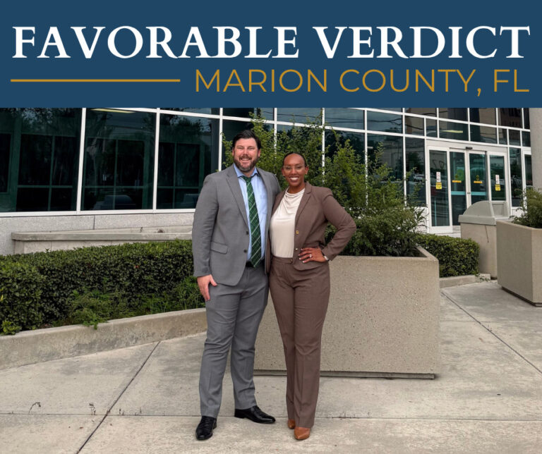 Auto accident defense verdict