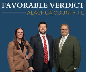 Alachua County auto accident defense verdict