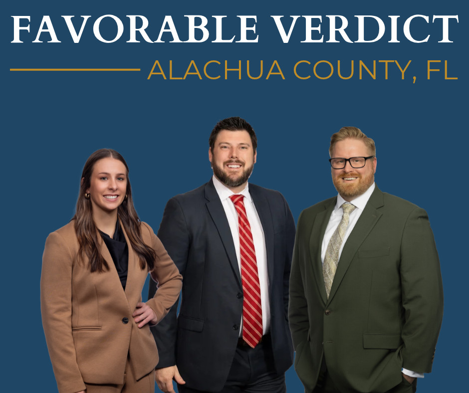 Alachua County auto accident defense verdict